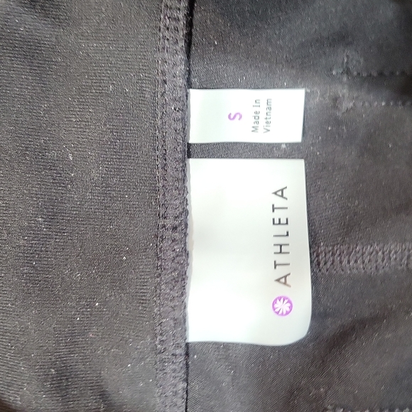 ATHLETA Black Faux Leather Tux Metro Leggings Pants with Back Pockets 456940 - Picture 4 of 13